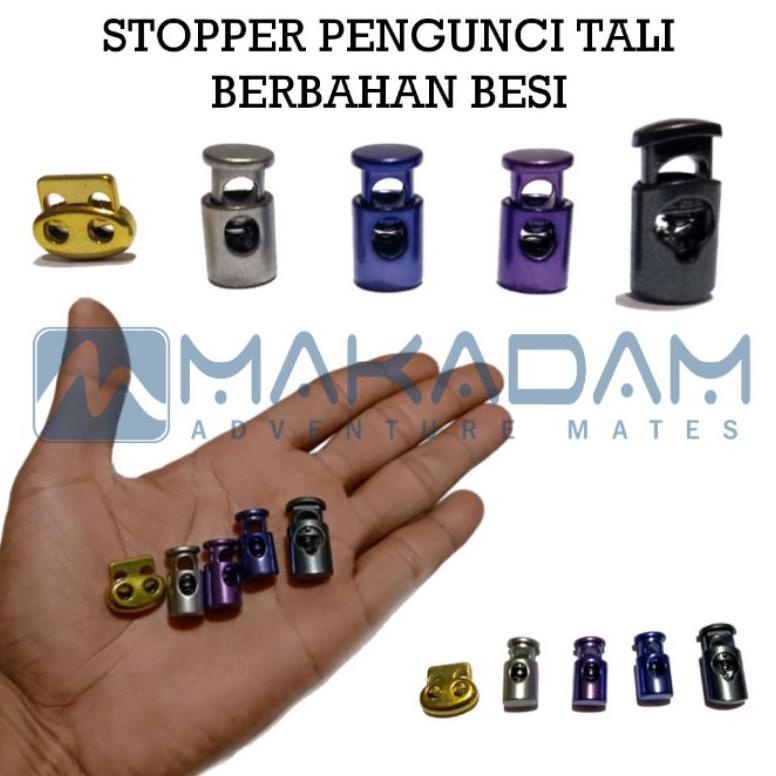 Promo Stopper Stoper Pengunci Tali Jaket Celana Tas Sepatu Original Garmen Berbahan Besi