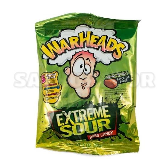 

Warheads War Heads Permen Asem Extreme Sour Candy 56 Gr