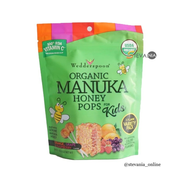 

Wedderspoon Organic Manuka Honey Pops For Kids 117Gr