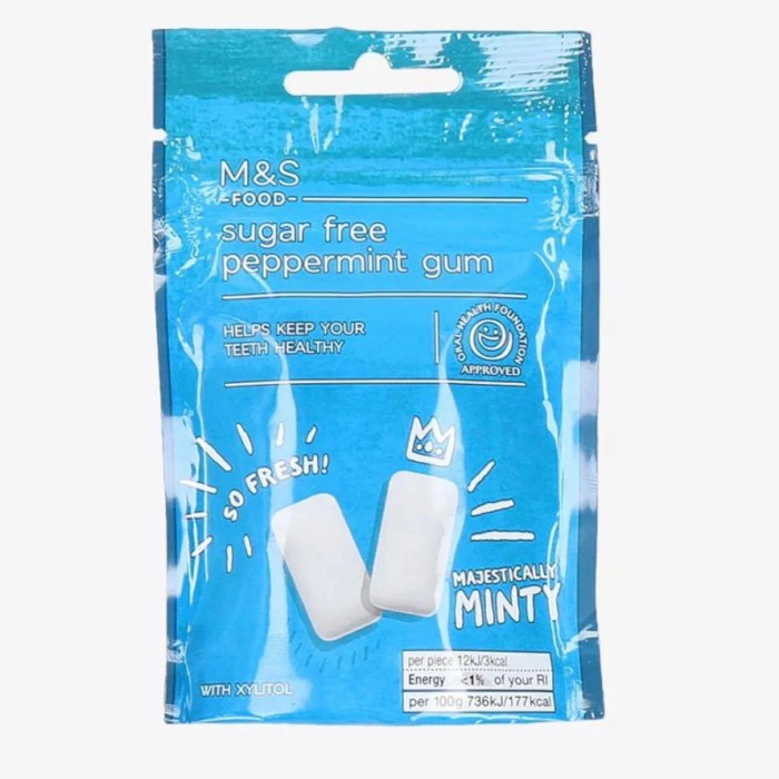 

M&S Food Marks Spencer Sugar Free Peppermint Gum Permen