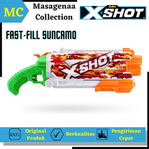 Mainan Tembak Tembakan Pistol Pistolan Air Zuru X Shot Xshot Water Fast Fill Skins Pump Action Water
