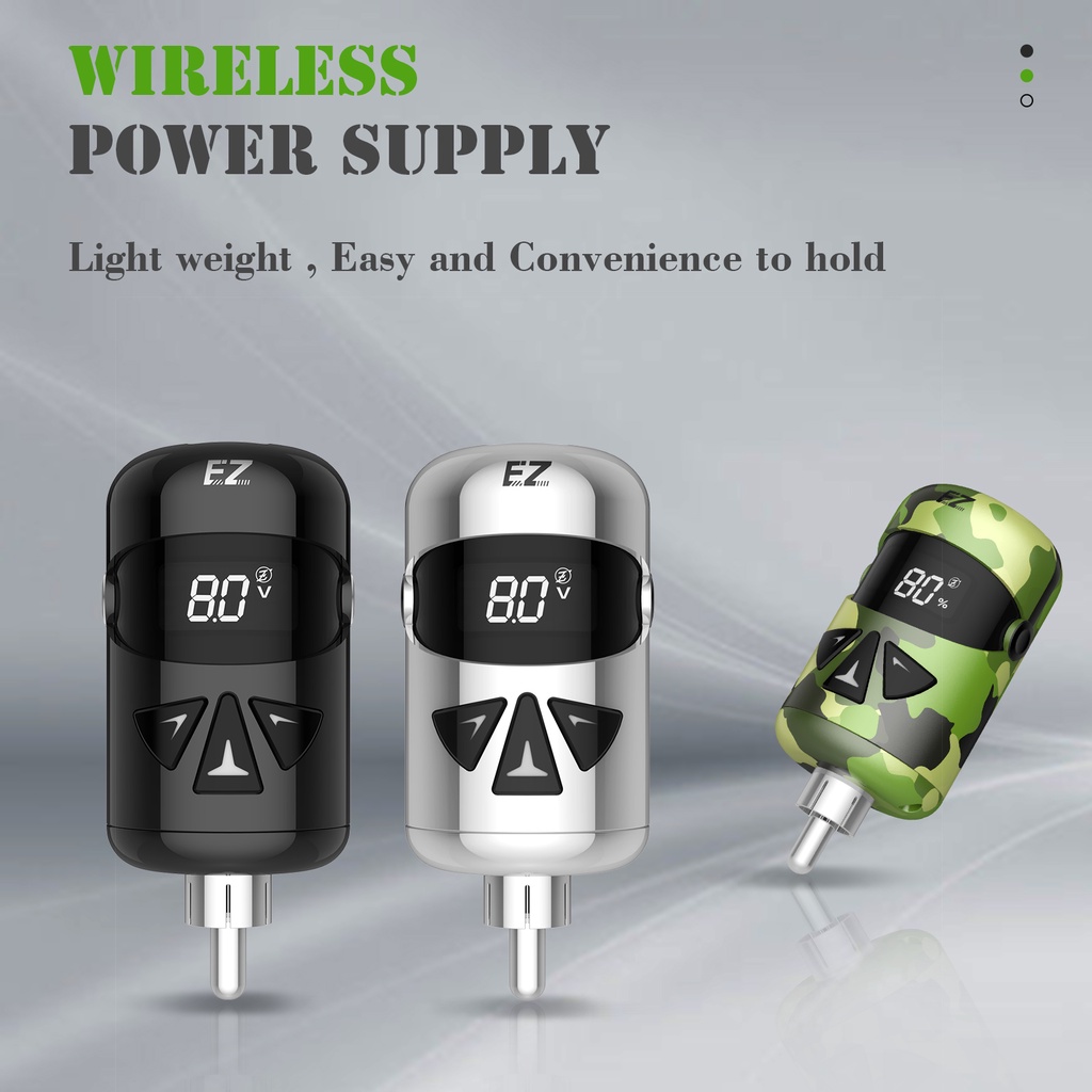 Portex Gen3 Catu Daya Nirkabel Tato, Catu Daya Tato Paket Baterai Tato untuk Mesin Tato Konektor RCA