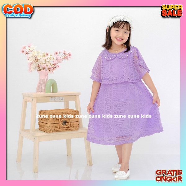 Ghaun Kado Ultah Anak Gaun Dress Kids Kekinian Dres Princess Lucu Cantik Driss Anak Usia 0-9 Tahun B