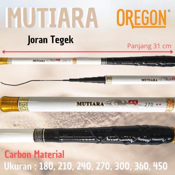 Terbaik Joran Tegek Oregon Mutiara Kaku Carbon Ruas Pendek Kuat