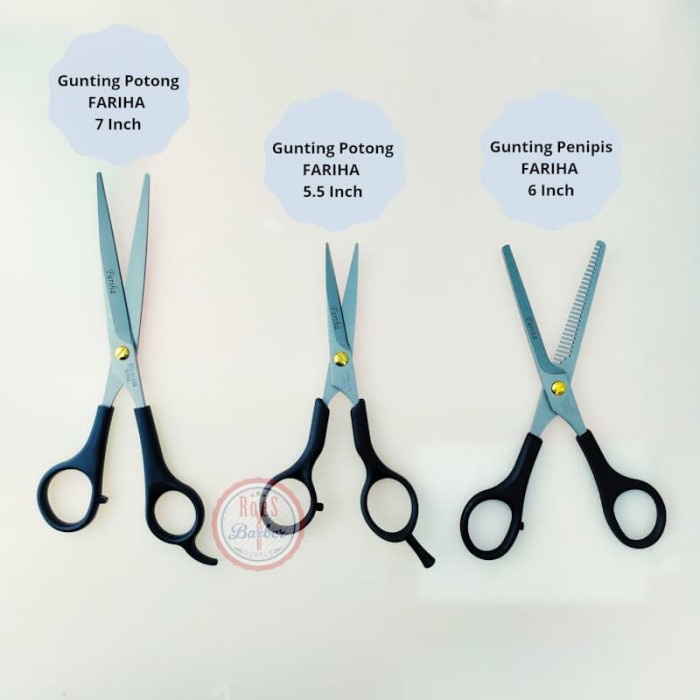 GUNTING POTONG RAMBUT FARIHA 7INCH, 5.5INCH GUNTING PENIPIS 6INCH