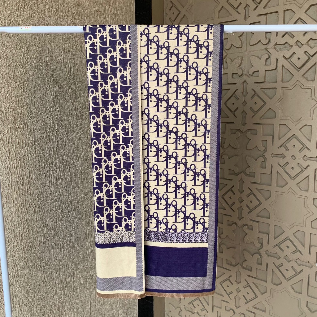 SX7 DB4017 SELENDANG WANITA PREMIUM SCARF / SYAL BRANDED FULL SET FREE BAG + BOX + FAKEBILL T