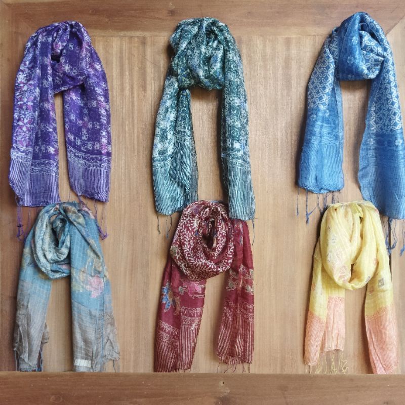 PLZ SYAL PREMIUM SUTRA MOTIF BATIK +- 180X27 CM (SCARF, SYAL SUTERA PERSEGI PANJANG, TWILLY BAG) F1T