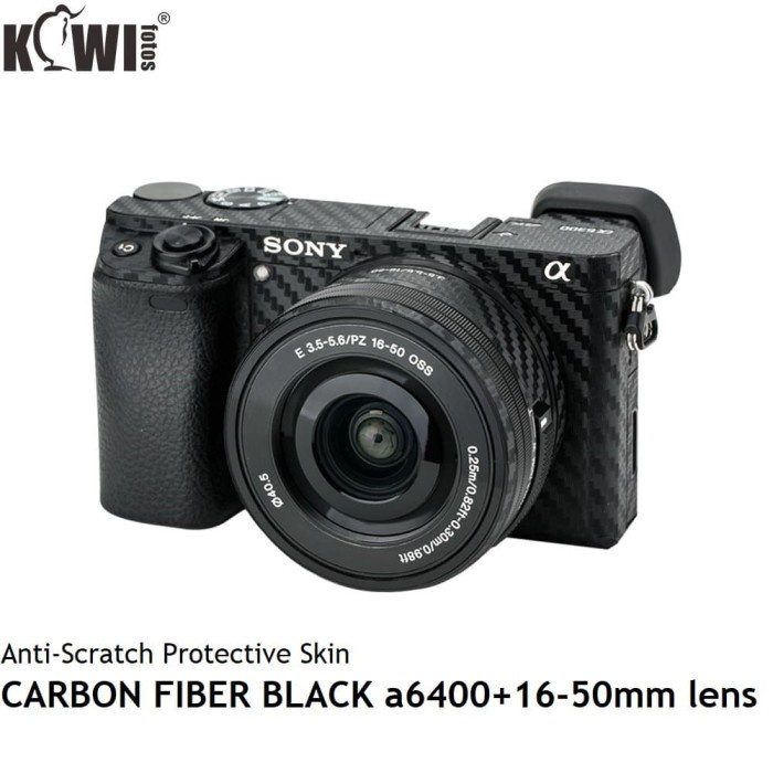 ANTI-SCRATCH PROTECTIVE SKIN FILM BLACK FOR SONY A6400+16-50MM LENS