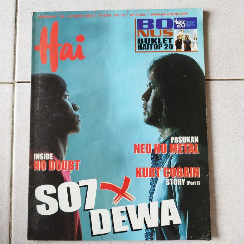 Majalah Hai cover Ahmad Dhani x Eross Chandra, Kurt cobain Nirvana, No doubt, Abdee negara