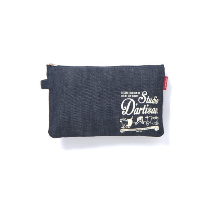 STUDIO D'ARTISAN INDIGO DENIM CASE MEDIUM