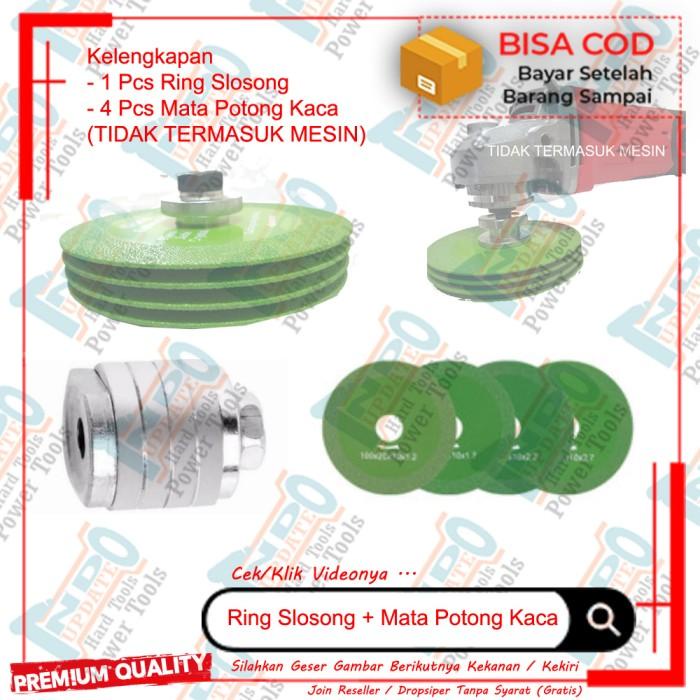 RING ADAPTER GERINDA WALL CHASER MUR ARBOR 1PCS+MATA POTONG KACA 4PCS