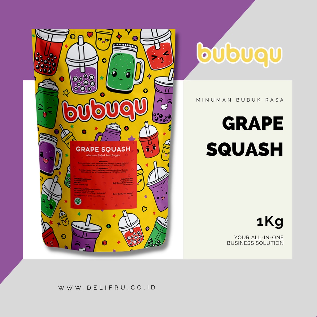 

Grape Powder Drink Bubuqu 1 Kg - Bubuk Numan Anggur