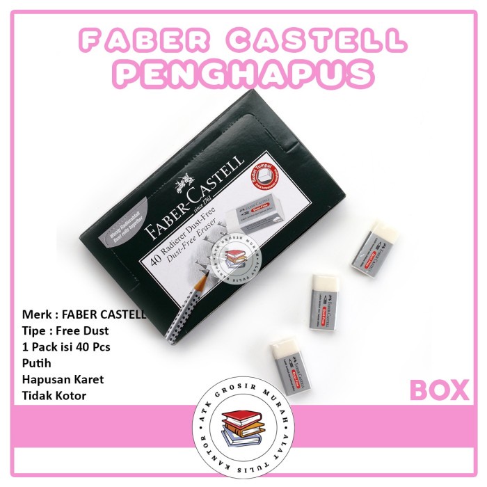 

Aurealia Faber Castell - Penghapus Kecil Putih Free Dust - Box