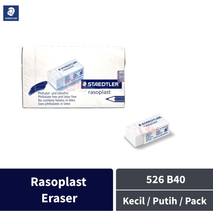 

Aurealia Penghapus Staedtler Kecil Putih 526 B40 Rasoplast / Pack