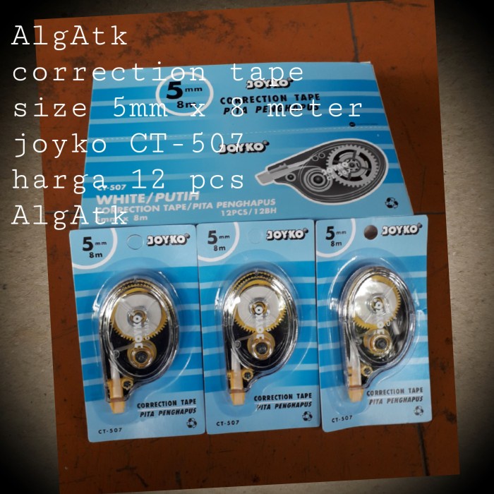 

Aurealia Tip Ex Correction Tape Joyko Ct-507 Isi 12 Pcs.