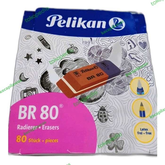 

Aurealia Penghapus Pulpen Pelikan Br 80 Warna Biru Merah 1 Dus Isi 80 Pcs