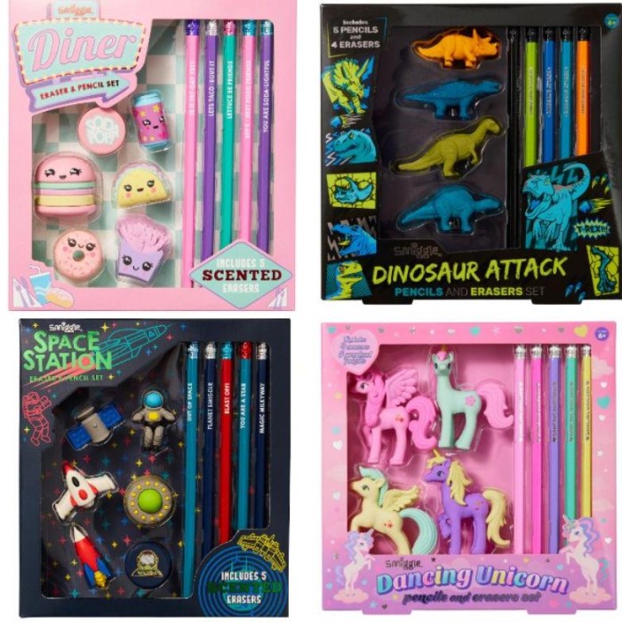 

Aurealia Asli Smiggle Eraser And Pencil Set/Pencil Smiggle/Unicorn Dinosaurus