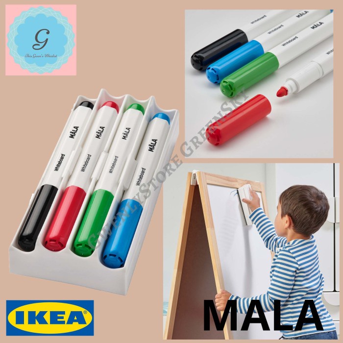 

Aurealia 4 Spidol Warna Dan Penghapus Color Marker Eraser White Board Non Toxic
