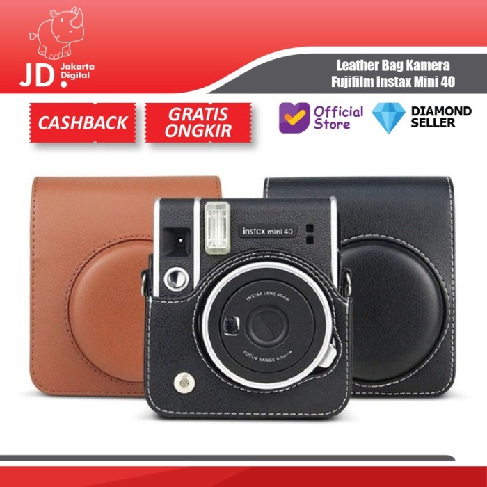 LEATHER BAG KAMERA FUJIFILM INSTAX MINI 40 TAS CASE INSTAX MINI 40