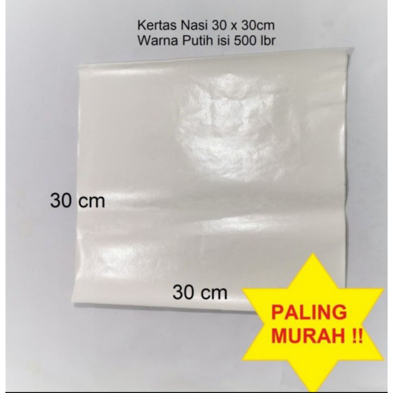 

Kertas Bungkus Nasi Kfc Warma Putih Isi 500 Lembar 30Cm X 30Cm