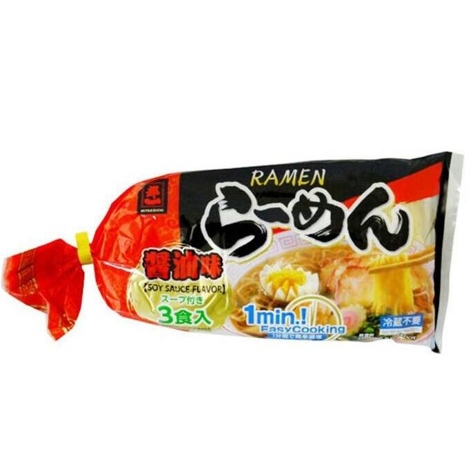 

Miyakoichi Fresh Noodle Soy Sauce Ramen Mi Ramen Instant Jepang Isi 3