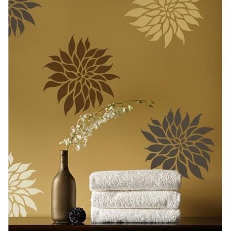 

STENCIL DINDING, WALL STENCIL, FLOWER STENCIL MOTIF 8