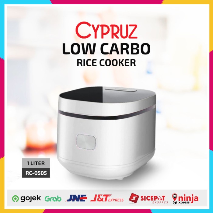 Cypruz RC-0505 Rice Cooker Low Carbo Low Sugar 1 Liter Stainless