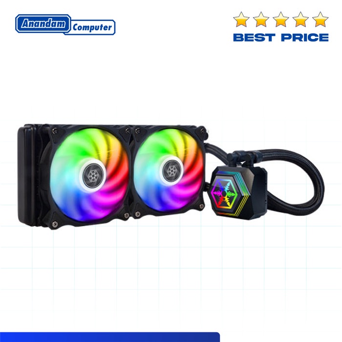 CPU AIO Cooler SilverStone PermaFrost PF240-ARGB V2.0 240mm - Black