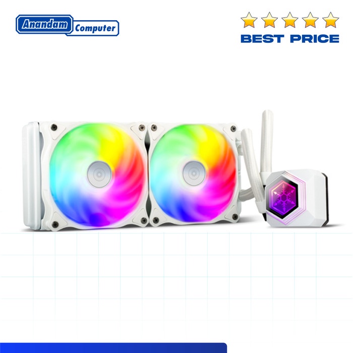 CPU AIO Cooler SilverStone PermaFrost PF240W-ARGB V2.0 240mm - White
