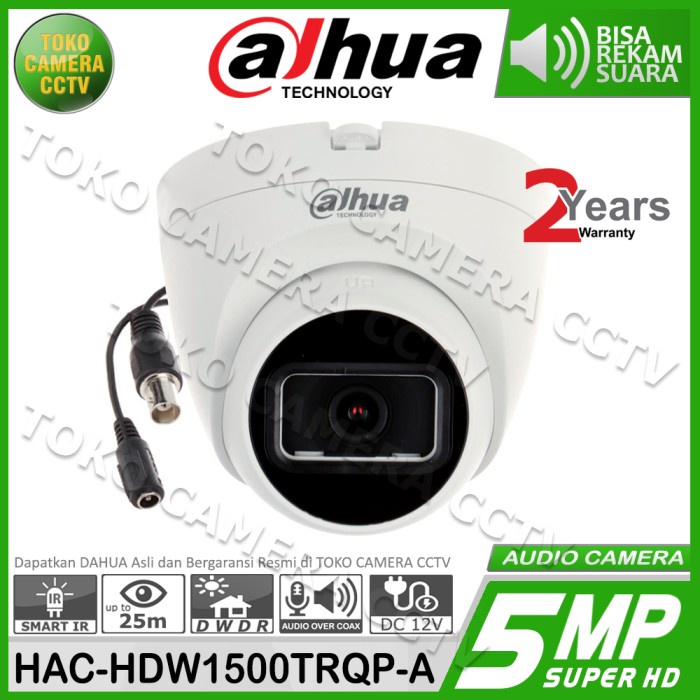 Kamera Cctv Indoor Dahua 5Mp Mic Audio Camera Dahua 5Mp Audio