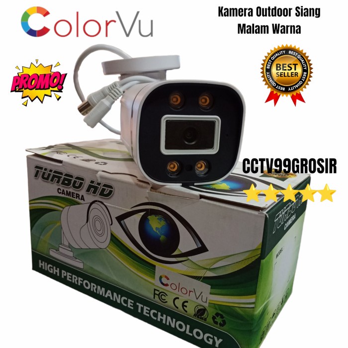 Camera Cctv Colorvu 8Mp Full Hd 1080P Outdoor Kamera Cctv 8 Mp Warna