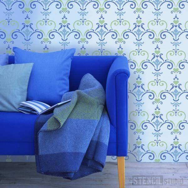 

STENCIL DINDING, WALL STENCIL, FLOWER STENCIL MOTIF 13