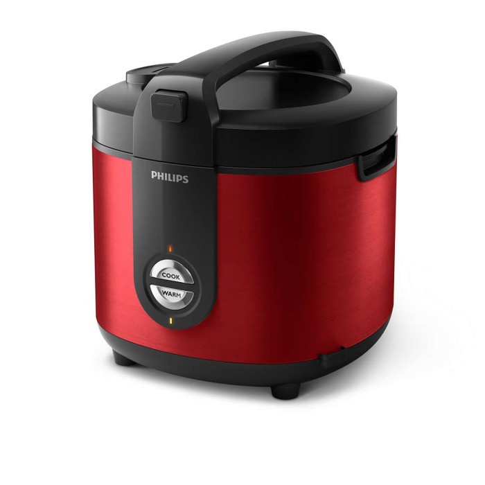 Magic Com / Rice Cooker Philips HD-3132 Merah Stainless Steel 2 Liter