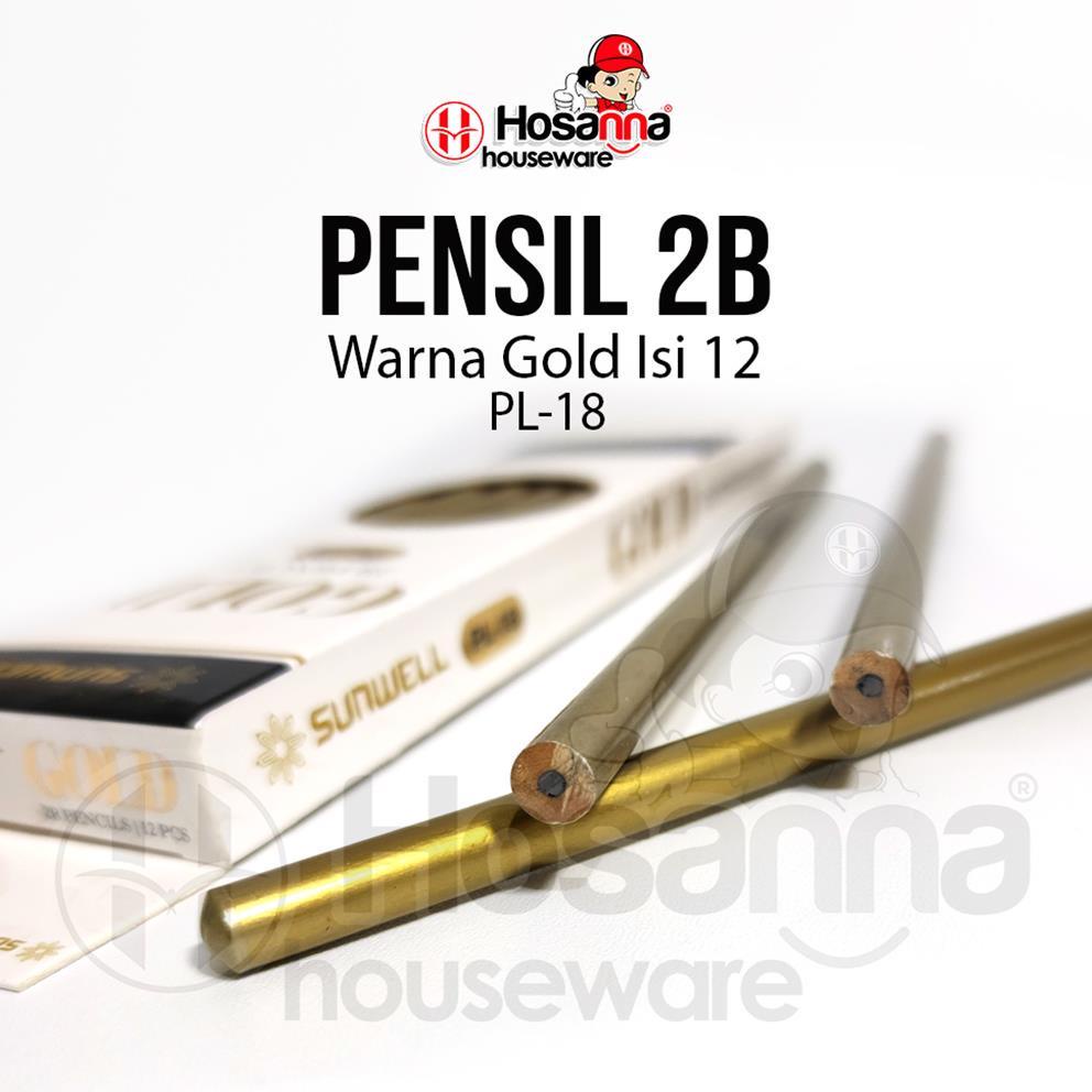

Terbatas Pensil 2B Gold Isi 12 Pcs Sunwell Pl-18 / Pencil Tulis Ftp