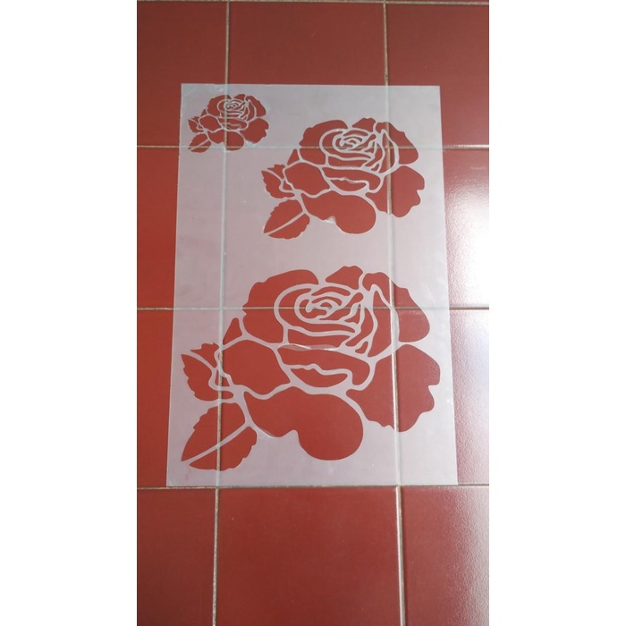 

STENCIL DINDING, WALL STENCIL, FLOWER STENCIL MOTIF 5