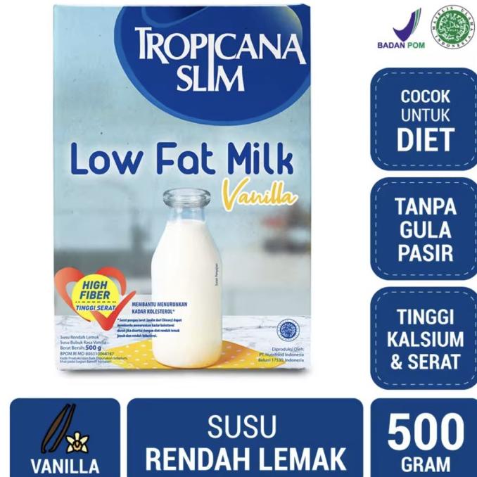 

Tropicana Slim Milk Low Fat/ Susu Bubuk Vanilla 500gr