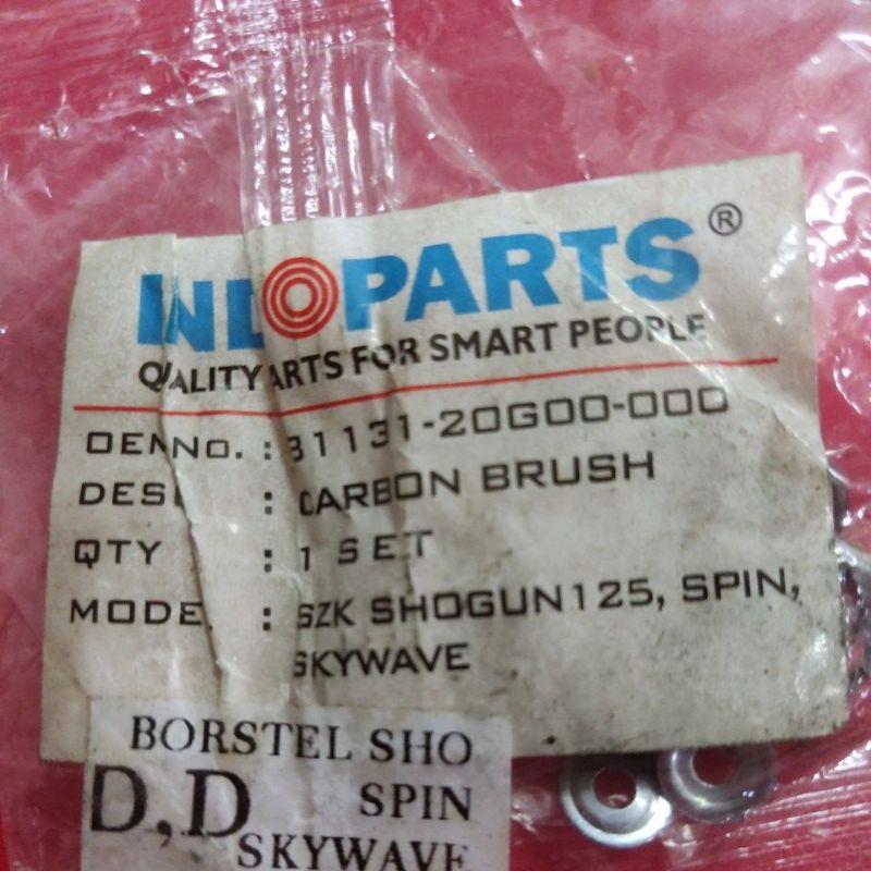 BOSTEL CARBON BRUSH SHOGUN 125 SPIN SKYWAVE INDOPARTS