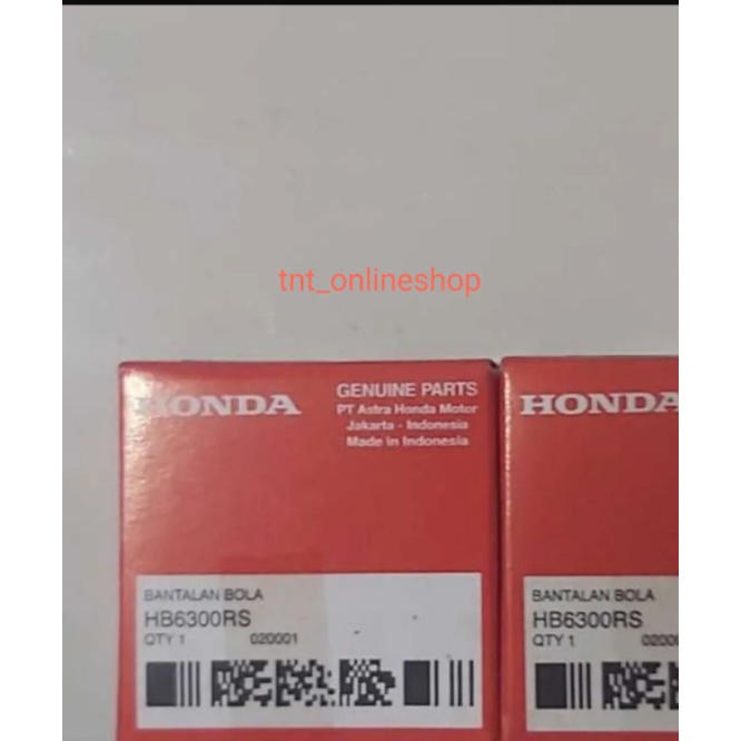 HB6300RS BEARING 6300 RS ORIGINAL HONDA AHM