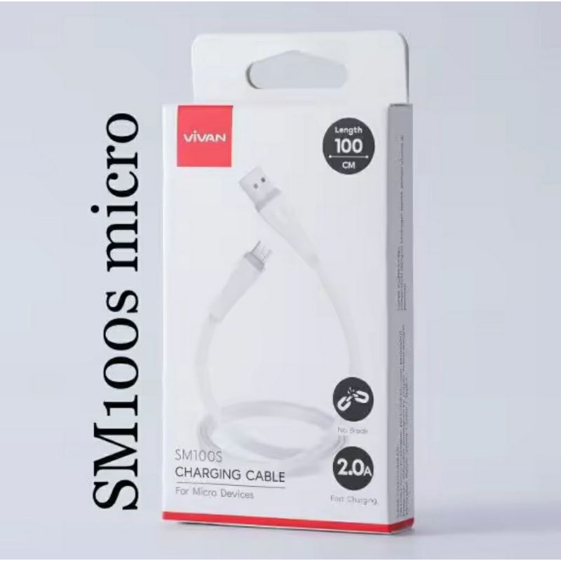 VIVAN SM200S KABEL DATA MICRO USB 2 METER VIVAN SM-200S / KABEL CHARGER