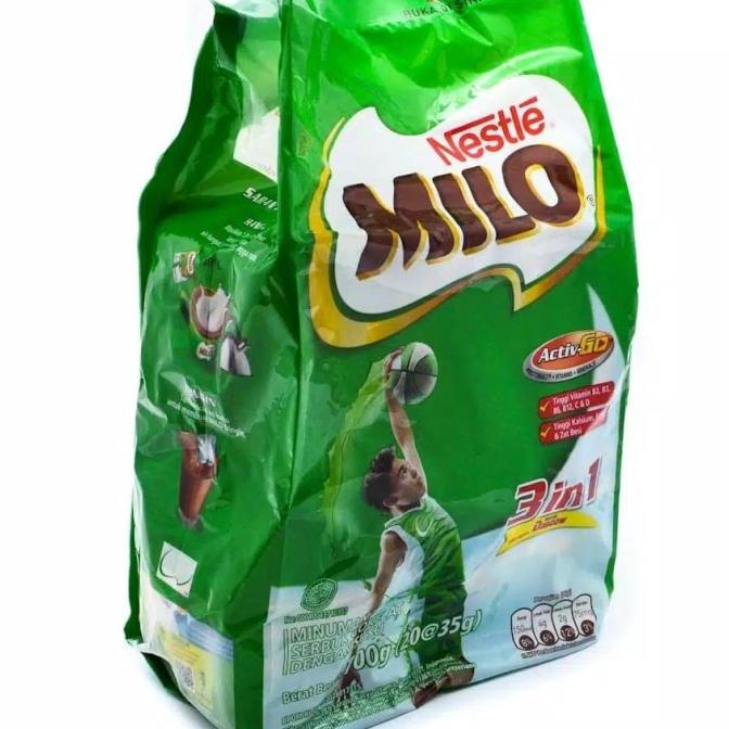

Milo 3in1 sachet / Susu bubuk cokelat Milo 3 in 1 (20x35gr)renceng