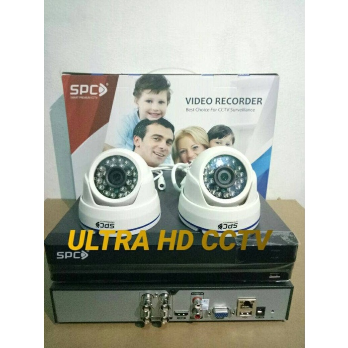 Promo Paket Cctv Spc Dvr 4Ch 2 Camera Full Hd 2.0Mp Murah Meriah Bozz