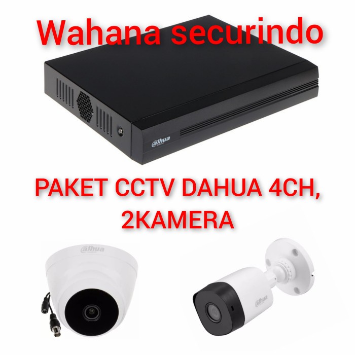 Paket Cctv 4Ch 2 Kamera Dahua Cooper 2Mp