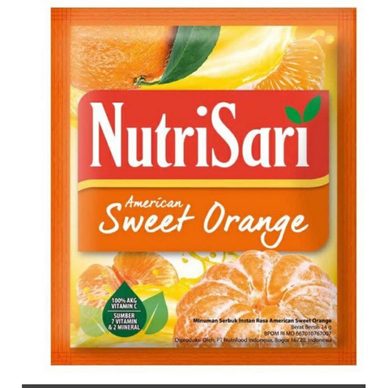 

Nutrisari rasa Sweet Orange 1 renteng - 10 pcs