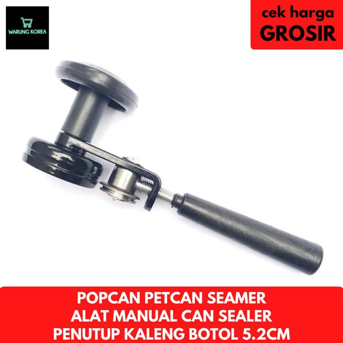 POPcan PETcan Seamer Alat Manual Can Sealer Penutup Kaleng Botol 5.2cm