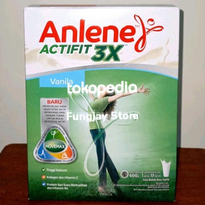 

Anlene Actifit 3X vanilla 600 gr - Susu Bubuk - Nutrisi Tulang, Sendi