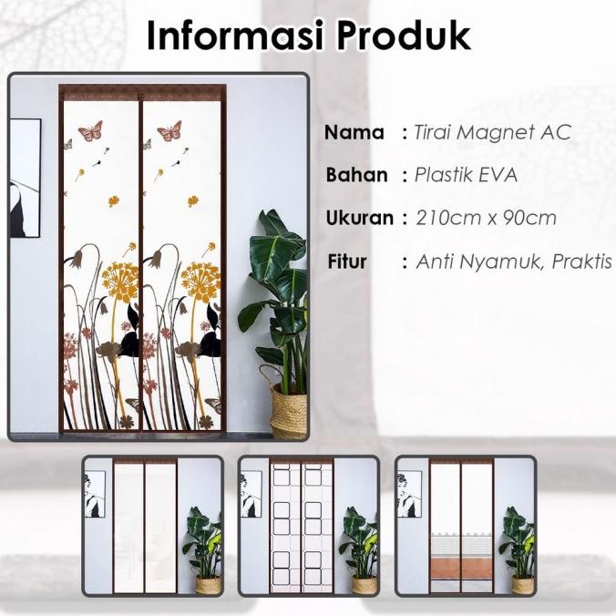 Tirai Magnet Anti Nyamuk-Tirai Magnet PVC-Tirai Magnet Ber-AC Tebal