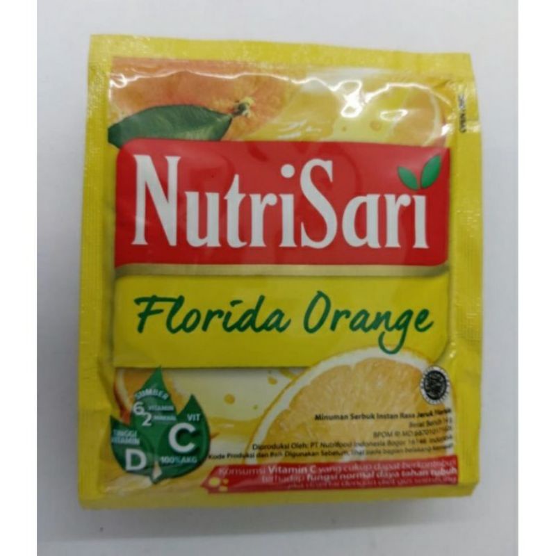 

Nutrisari Kemasan rasa Florida Orange 1 renteng - 10 pcs / Minuman bubuk kemasan