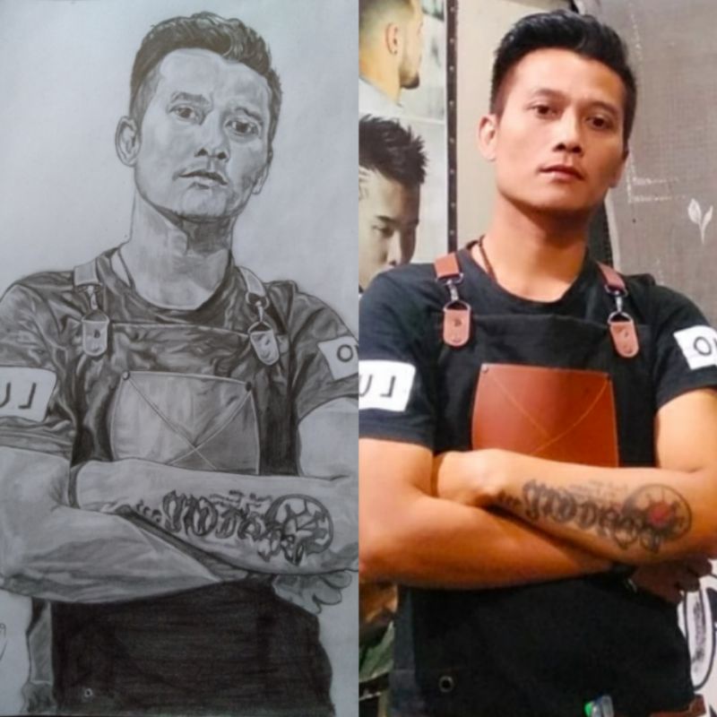 

sketsa hampir full body murah ukuran 10 RS (25x35)cm tanpa bingkai