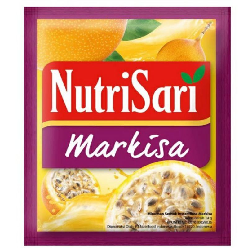 

Nutrisari rasa Markisa 1 renteng - 10 pcs / Minuman bubuk kemasan