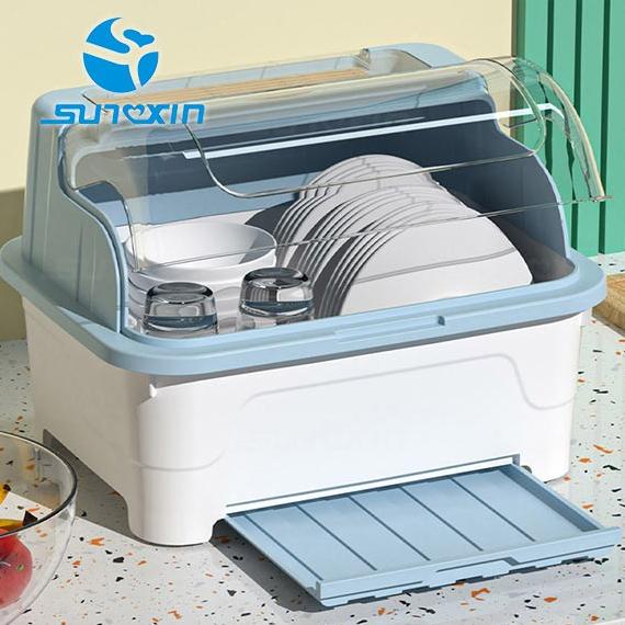 SUNXIN-Rak Piring Plastik S60/ Rak Pengering Piring / Sendok Rak Dapur